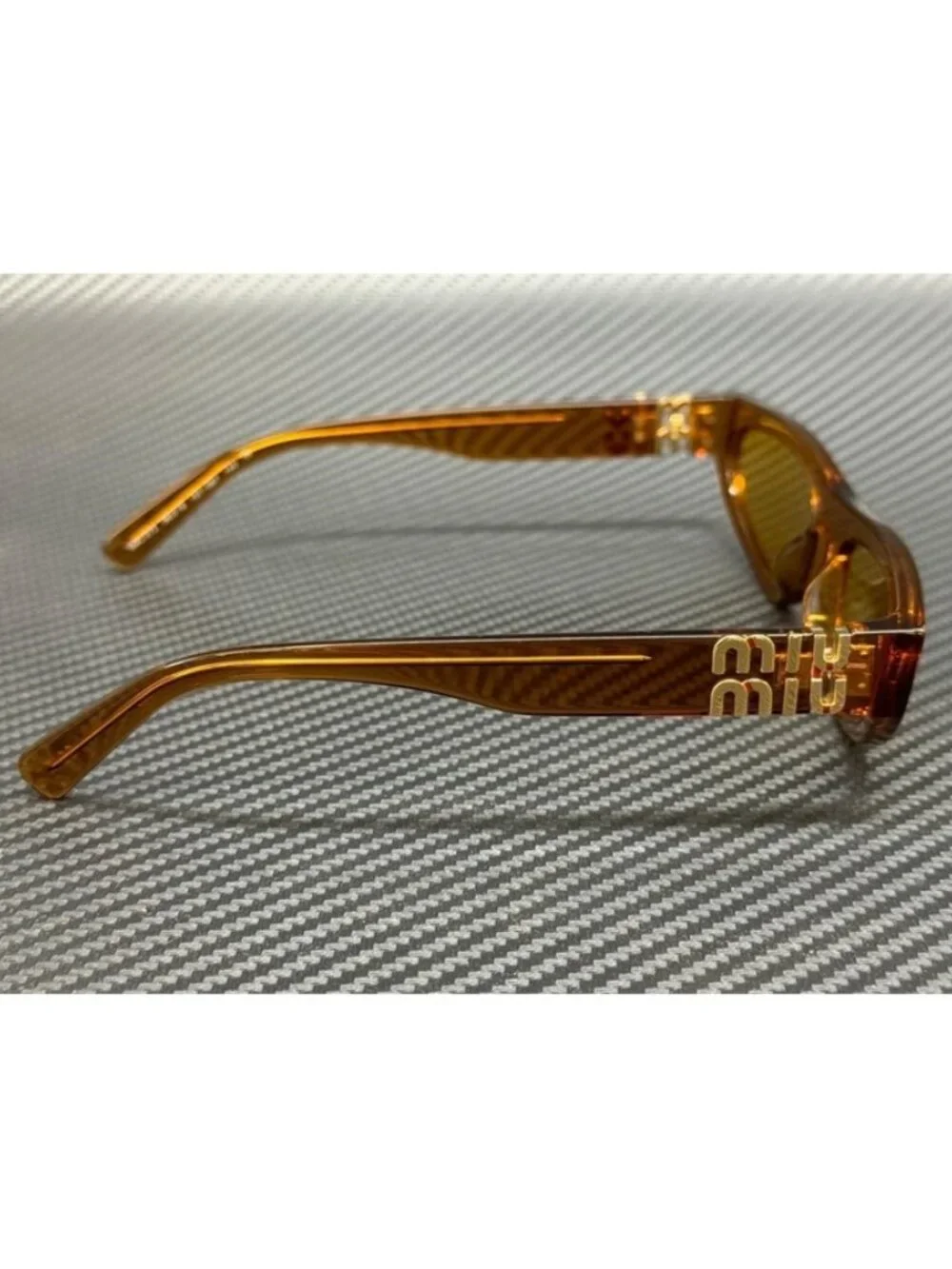 New Miu Miu Women Caramel Transparent Sunglasses 56-19-140